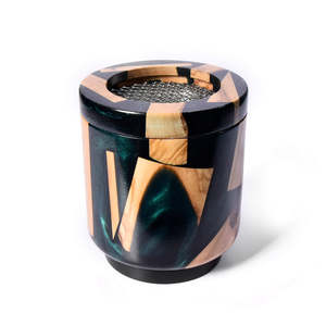 Emerald Forest River Resin & Wood <b>Incense</b> Burner Luxury Handcrafted <b>Incense</b> <b>Holder</b> for Yoga Practice, Mindfulness, Wellness - Product Image 1