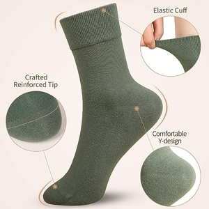 Nuevos Calcetines de Algodón Suaves y Coloridos para Mujer, de Alta Calidad, de Color Sólido, por Encima del Tobillo, Absorbentes del Sudor, Tipo Botín - Product Image 2