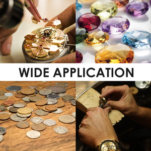 15x Hexagonal Jewelry Loupe Magnifier 20.5mm Triplet Lens Design Magnification Loupe <b>Black</b> <b>Frame</b> Metal (Aluminum) - Product Image 5