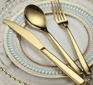 Ensemble de couverts en métal de luxe, acier inoxydable, finition polie, ustensiles de table durables pour la maison, la cuisine et les restaurants - Product Image 3