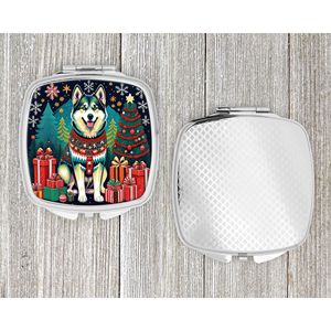 Miroir de maquillage décoratif de Noël de Malamute d'Alaska compact Portable pliant Design de poche cadeau pour femmes filles miroir de maquillage - Product Image 4