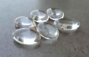 Cristal de Cuarzo Natural, Gema Ovalada, Cabujón Briolette Calibrado, Piedra Suelta para Joyería, Manualidades y Suministros - Product Image 4