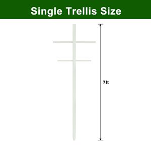 Lot de 4 treillis de jardinage creux en profil T de 2,1 m, robustes et durables, pour la décoration de jardins modernes et la culture des plantes grimpantes - Product Image 4