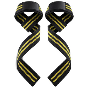 Sangles de levage de poignet en néoprène personnalisées pour soulevé de terre, powerlifting, entraînement fitness, design à deux bandes, antidérapantes, réglables, unisexe - Product Image 1