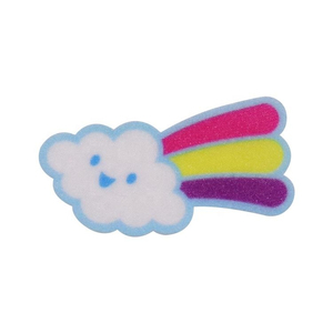 Parche Termoadhesivo en Forma de Corazón con Rayas Arcoíris y Purpurina, Aplique de Fieltro No Tejido para Regalos - Product Image 2