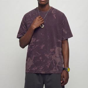 Wholesale Custom Logo Cotton Blank Vintage Acid Washed T Shirt Men Oversized Tshirt Heavyweight 100% Cotton Men's T-shirt - Product Image 1