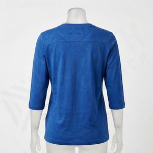 T-shirt pour femmes, toutes tailles disponibles, vente en gros, manches courtes, col rond, confortable, élégant, couleur personnalisée - Product Image 2