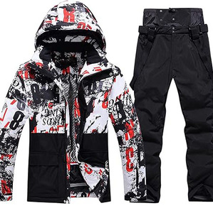 ชุดสกีแบบกันน้ำ ระบายอากาศได้ดี พร้อมระบบทำความร้อน -Tex สำหรับกีฬาหิมะแบบยูนิเซ็กซ์ ชุดเสื้อแจ็คเก็ตและกางเกงแบบมีฉนวนกันความร้อน ทนทาน พร้อมอุปกรณ์เสริมสำหรับหิมะ - Product Image 1