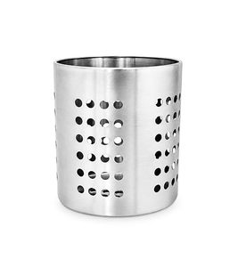 Support de rangement cylindrique en métal, résistant à la rouille, design minimaliste, organisateur de produits de toilette pour salle de bain, type sur pied, à un seul niveau - Product Image 1