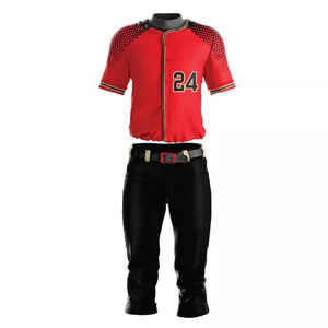 Maillot de baseball court en polyester 220 GSM élégant et respirant, uniformes d'équipe, logo personnalisé, protection UV, vêtements d'entraînement professionnels - Product Image 1