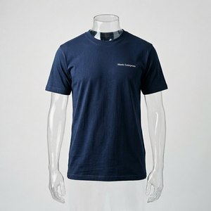 Camisetas Casuales de Manga Corta con Cuello Redondo 100% Algodón para Hombre, con Logotipo Personalizado al por Mayor, de Secado Rápido y Transpirables - Product Image 1