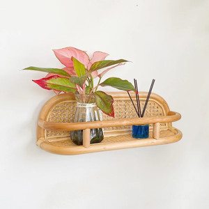 Rattan bookcase <b>shelves</b> eco friendly natural <b>cane</b> <b>shelf</b> book case cheap price stacking racks - Product Image 6