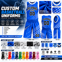 Setelan Olahraga Basket Jersey Celana Pendek Seragam Tim Cetak Sublimasi Bahan Mesh Cepat Kering Bernapas Kain Poliester Logo Kustom