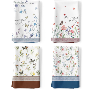 Serviette de cuisine compressée en coton tissé à séchage rapide, impression numérique, design personnalisé, usage domestique, vente en gros, fabricant OEM - Product Image 1