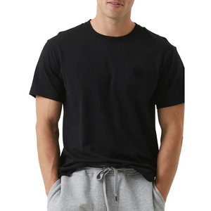 Wholesale Men <b>Summer</b> Tracksuits Set 100% Cotton Quick Dry Lightweight Breathable Athletic Short Sleeve T-Shirt and <b>Trouser</b> Set - Product Image 3