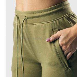 Pantalon de survêtement en molleton écologique taille haute pour femme, coupe régulière, longueur cheville, décontracté, automne-hiver, pour le sport - Product Image 2