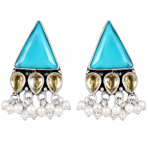 Pendientes Colgantes de Compromiso para Mujer de Alta Calidad, Estilo Bohemio, con Engaste de Bisel de Ónix y Baño de Plata Antigua, Proveedor Mayorista a Granel - Product Image 1