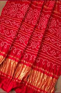 Premium Pure Gajji Silk Ghatchola Bandhani <b>Saree</b> Handcrafted Tie Dye Wedding <b>Saree</b> for Women Bulk Supplier - Product Image 2
