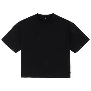 Meilleur T-shirt Boxy Court Oversize pour Homme en Coton French Terry 300 g/m² Gris Vintage Délavé à l'Acide et Effet Soleil, avec Impression Sérigraphique en Relief - Product Image 3