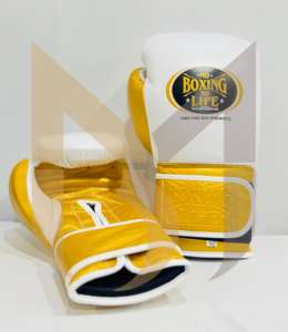 Guantes Profesionales de Boxeo, Color Blanco Dorado, Sin Marca, para Combate, Sparring y Entrenamiento - Product Image 2