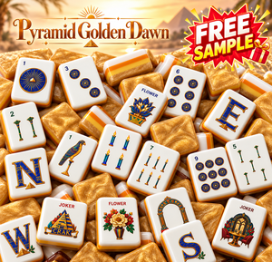 Jeu de tuiles de Mahjong américain de qualité supérieure, thème égyptien, en acrylique, 160 pièces, pour quatre joueurs, idéal pour les centres communautaires - Product Image 1