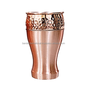Vaso de Cobre Puro Martillado con Acabado Negro y Pulido para Beber y Uso en la Cocina, Vaso de Cobre Antiderrames - Product Image 4