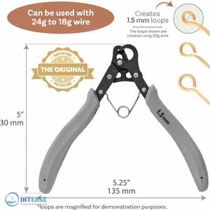INSTRUMENTS CHIRURGICAUX INTENSES Pinces boucleuses en acier inoxydable à une seule étape pour créer et couper des boucles uniformes dans la fabrication de bijoux - Product Image 2