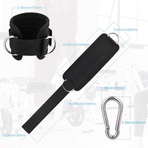 2 Correas de Tobillo Ajustables de Neopreno, Protección Profesional para Máquinas de Cable, Acolchadas con Doble Anillo en D, Accesorio para Entrenamiento de Piernas en el Gimnasio - Product Image 2