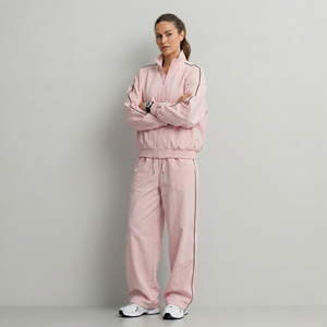 Conjunto Deportivo Rosa para Mujer, Cierre de Cremallera, Corte Holgado, Informal, Transpirable, Ligero, de Poliéster, para Primavera - Product Image 2