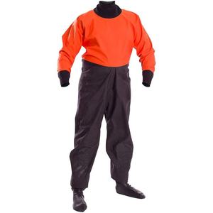Men's Orange <b>Waterproof</b> <b>Work</b> Coverall with Black Pants and Cuffs for Outdoor Use - Product Image 1