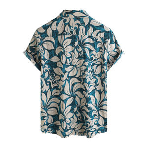 Chemises à manches courtes boutonnées pour hommes, imprimé hawaïen, décontractées, respirantes, séchage rapide, écologiques, de la marque Sustainable Supply - Product Image 4