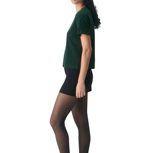 Women Dark Green Cotton T Shirt Casual Loose Fit Short Sleeve Crew Neck Tee OEM ODM Manufacturer Custom Wholesale Bulk New - Product Image 4