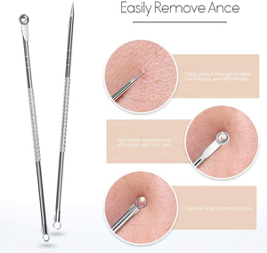 High Quality Beauty Instruments Pimple <b>Extractor</b> Nose Facial <b>Blackhead</b> Whitehead Remover Comedown <b>Tool</b> - Product Image 4