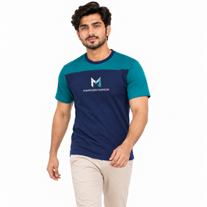 Camisetas de Cuello Redondo Transpirables de Alta Calidad para Hombre, Corte Regular, Cómodas, Nueva Llegada, Tejido de Poliéster/Algodón - Product Image 1