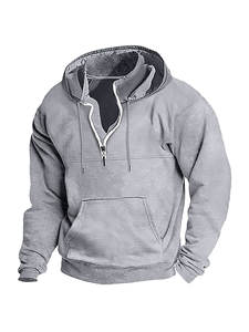 Conjunto Deportivo Personalizado para Hombre, Ligero, 100% Algodón, Casual, Resistente al Viento, con Cierre de Cremallera, para Invierno - Product Image 3
