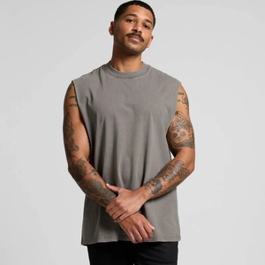 Premium Quality Men's <b>White</b> 100% Cotton Eco-Friendly Breathable <b>Tank</b> <b>Top</b> O-Neck Casual Solid Knitted Muscle Shirt Front Logo - Product Image 2