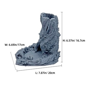 Torre de Dados Maxmax DND con Diseño de Tronco de Árbol Mágico para Juegos de Rol de Mesa, <span class=keywords><strong>Dungeons</strong></span> and <span class=keywords><strong>Dragons</strong></span>, Regalo de Halloween y Navidad - Product Image 3