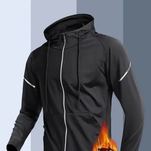 Chaqueta Deportiva de Secado Rápido para Hombre, con Capucha, para Correr y Ciclismo, Transpirable, de Manga Larga, para Entrenamiento en el Gimnasio - Product Image 3