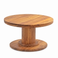 Tables basses en teck Rhodes, meubles d'extérieur modernes artisanaux de qualité supérieure, sièges de jardin, style resort, élégance tropicale