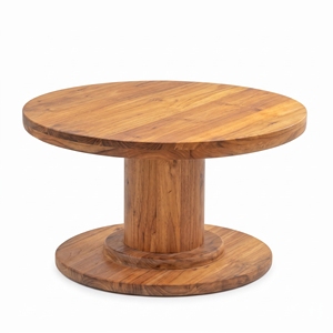 โต๊ะกาแฟไม้สักทรงกลม Rhodes Table เฟอร์นิเจอร์ลานบ้านทำมือระดับพรีเมียม ชุดที่นั่งในสวน สไตล์รีสอร์ท ความสง่างามแบบทรอปิคอล - Product Image 1