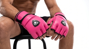 Guantes de MMA Dumela International EVO, de Cuero Rosa, Transpirables, con Empaque Personalizado, Alta Calidad, para Todas las Temporadas, Protección DI-MMG-24 - Product Image 4