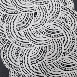 Bande de dentelle extensible légère abstraite 20 cm en nylon et élasthanne tricotée pour soutien-gorge de mariage et lingerie - Product Image 1