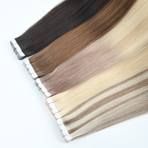 KSWIGS professionnel Salon Grade Remy cheveux Mini-bande Extensions pleine cuticule Double face adhésif Style droit - Product Image 1