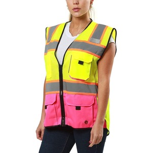 Wholesale Custom <b>Multiple</b> Styles High Visibility Security Construction Safety Vests With Multi-Pockets - Product Image 4