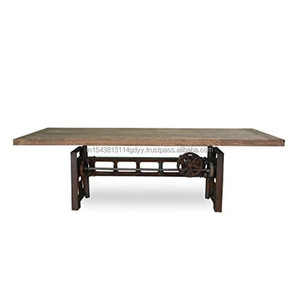 Gran oferta 2025, elevación Industrial moderna y mesa de bar ajustable/mesa de comedor con tapa de madera maciza - Product Image 4