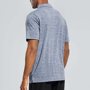 Men's Blue Short <b>Sleeve</b> Polo Shirt Solid Color Casual Knitted Quick Dry Pocket Design Regular Fit - Product Image 2