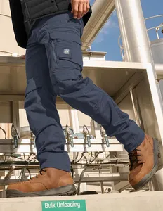 Pantalon de jogging personnalisé pour homme, uni, teint, résistant, 100% coton, décontracté, avec poches pour outils, pantalon de travail pour charpentier - Product Image 3