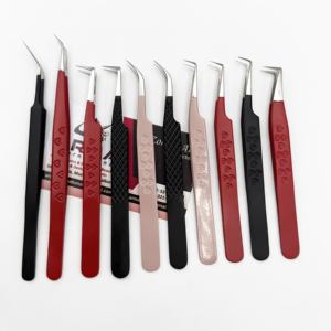 Pinzas para Extensión de Pestañas de Acero Inoxidable Sostenible, Punta Puntiaguda Probada a Mano, con Logotipo Personalizado - Product Image 1