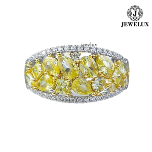 High Quality Jewelux Men's <b>Gold</b> Plated <b>Cocktail</b> <b>Ring</b> With Crystal Rhinestones Pave Setting Crown Shape Hiphop Style Jewelry - Product Image 1