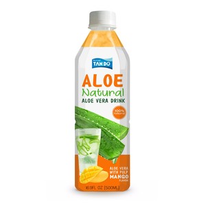 Jugo de Aloe Vera Tan Do 500ml Bajo en Grasa 100% Puro con Sabor a Piña, Maracuyá, Mango y Coco 10 Brix Botella Agitable 24 Unidades - Product Image 2